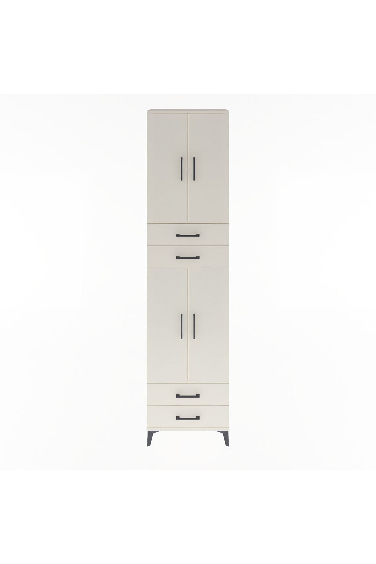 Arges Dolap 3 Raflı 4 Çekmeceli 4 Kapaklı 60x30x243 - S32M087V1A