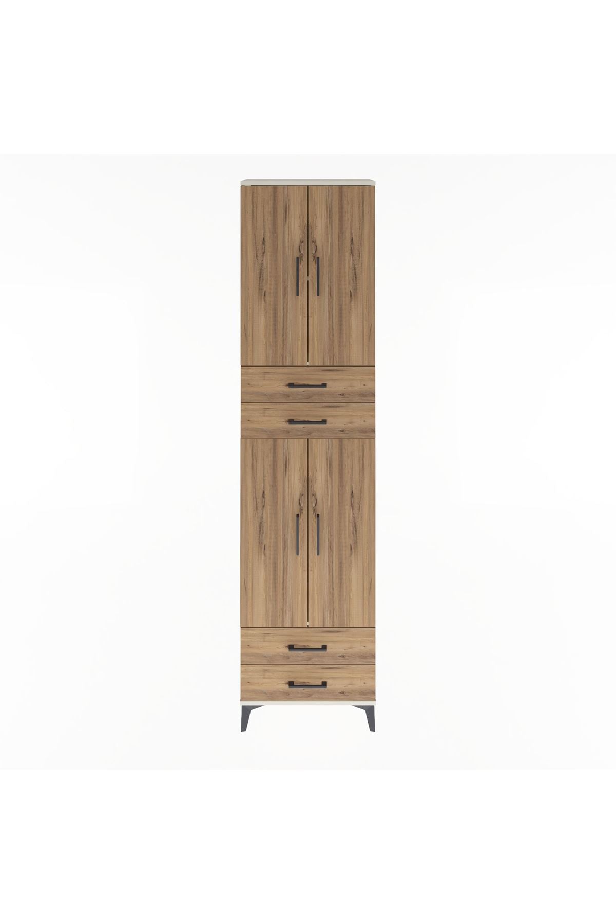 Arges Dolap 3 Raflı 4 Çekmeceli 4 Kapaklı 60x30x243 - S32M087V3A