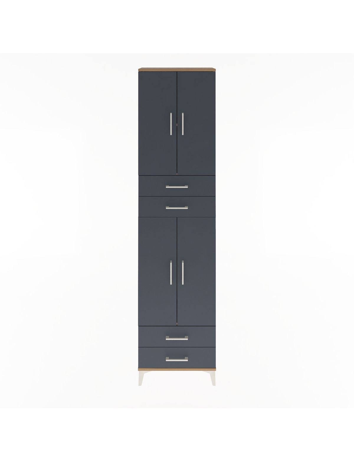 Arges Dolap 3 Raflı 4 Çekmeceli 4 Kapaklı 60x30x243 - S32M087V8A