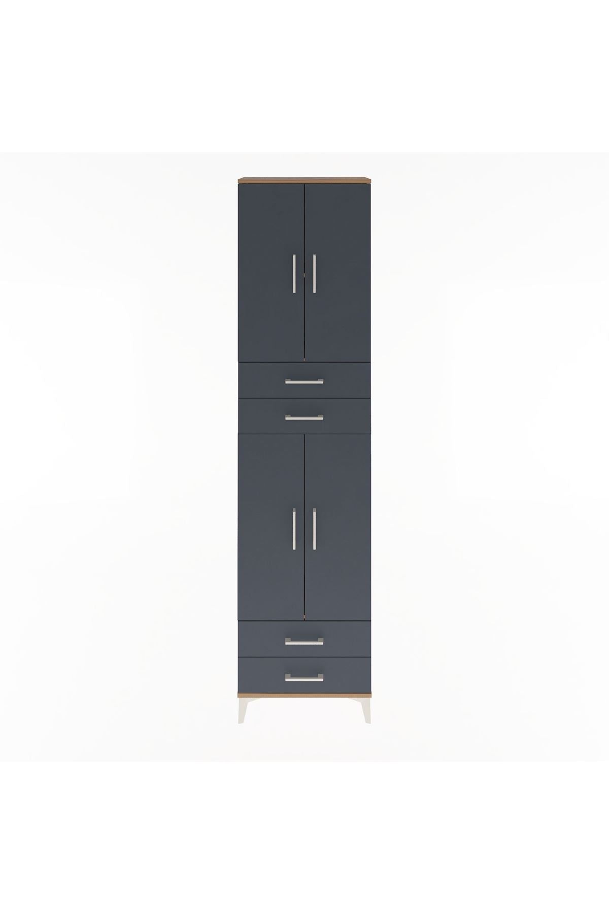 Arges Dolap 3 Raflı 4 Çekmeceli 4 Kapaklı 60x30x243 - S32M087V8A