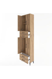 Arges Dolap 3 Raflı 4 Çekmeceli 4 Kapaklı 60x30x243 - S32M087V9A