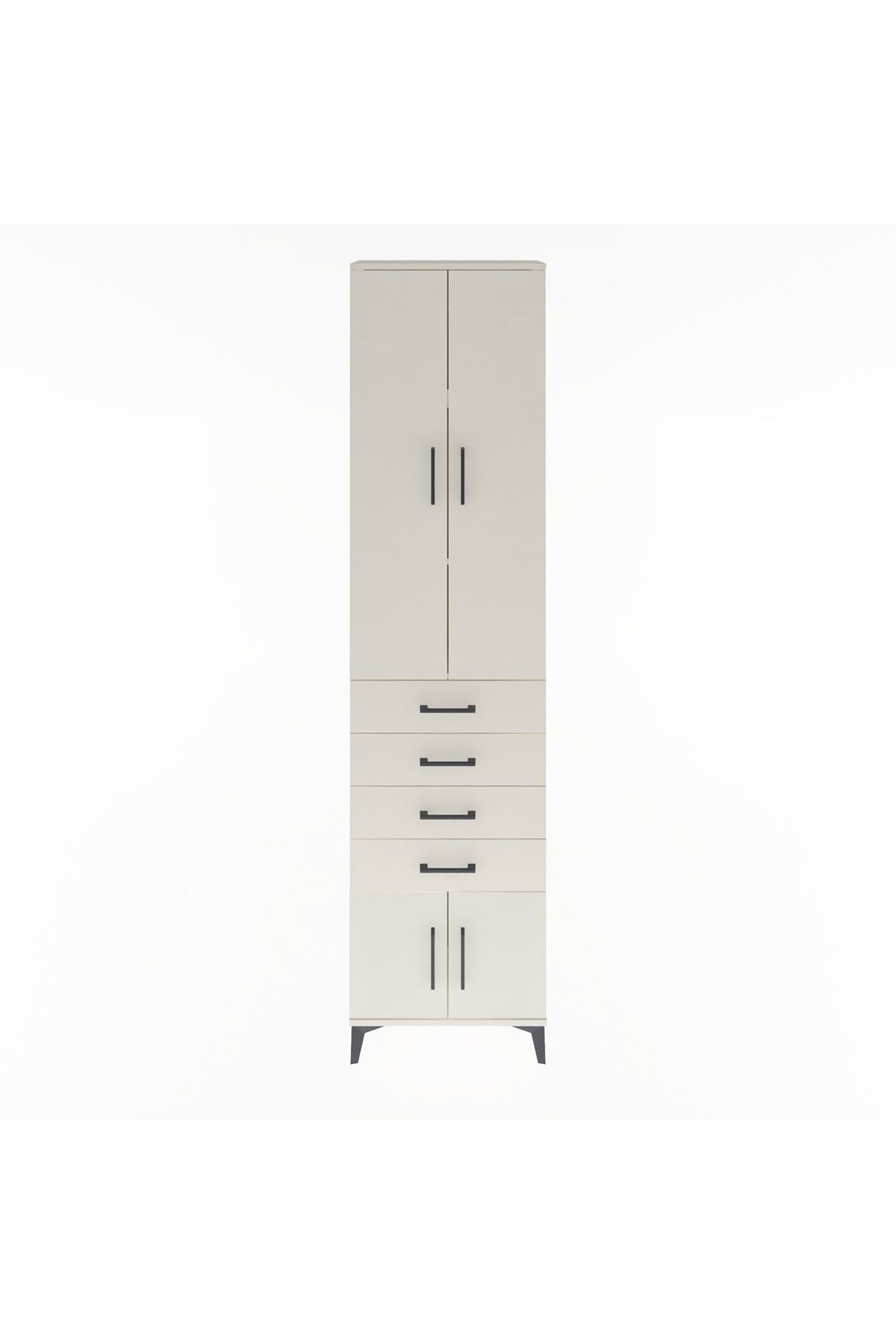 Arges Dolap 3 Raflı 4 Çekmeceli 4 Kapaklı 60x30x243 - S32M088V1A
