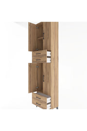 Arges Dolap 3 Raflı 4 Çekmeceli 4 Kapaklı 60x30x243 - S32M087V9A