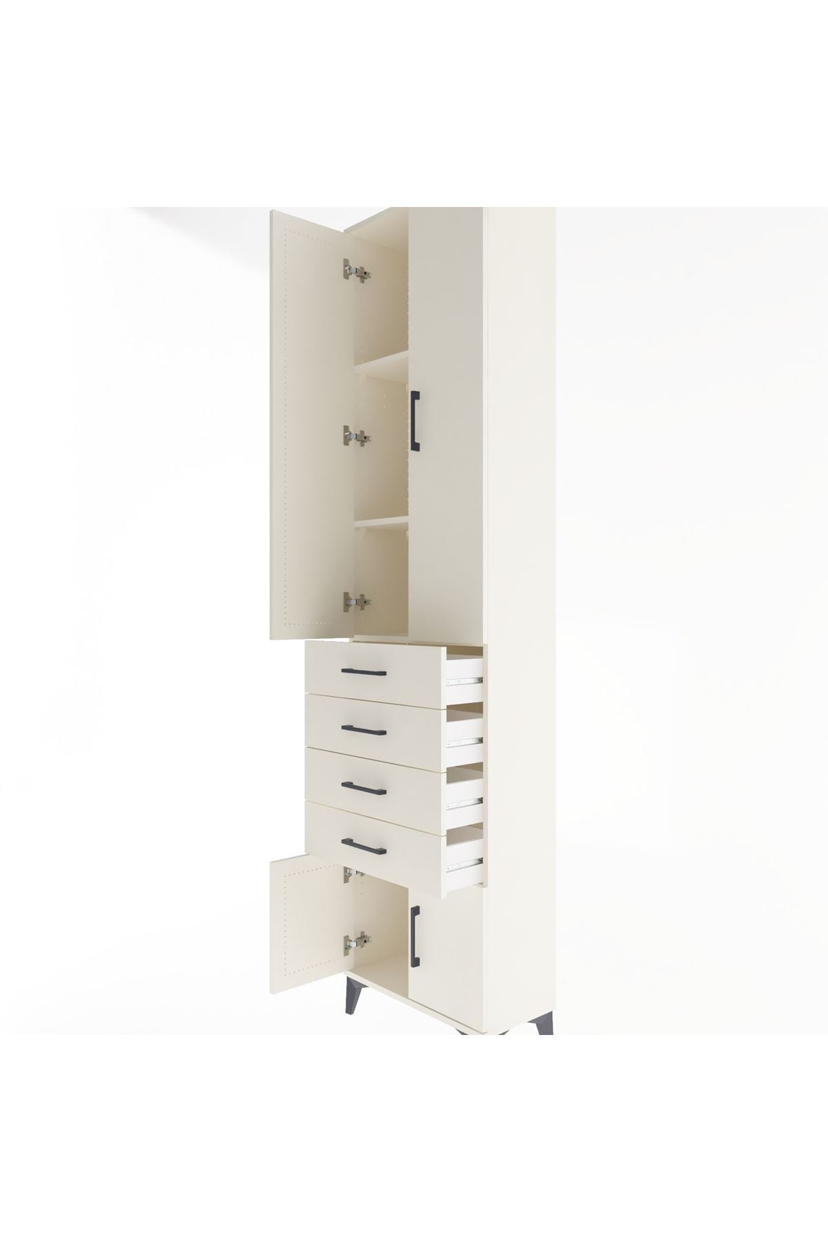 Arges Dolap 3 Raflı 4 Çekmeceli 4 Kapaklı 60x30x243 - S32M088V1A