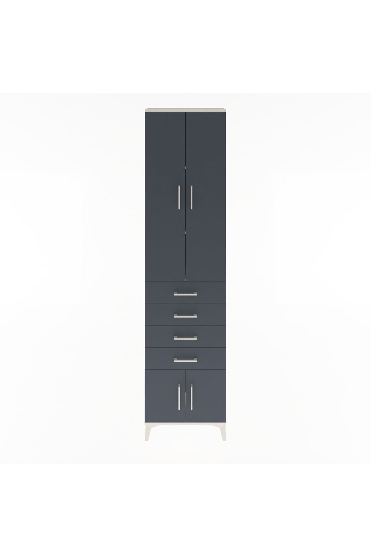 Arges Dolap 3 Raflı 4 Çekmeceli 4 Kapaklı 60x30x243 - S32M088V2A
