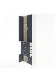 Arges Dolap 3 Raflı 4 Çekmeceli 4 Kapaklı 60x30x243 - S32M088V2A