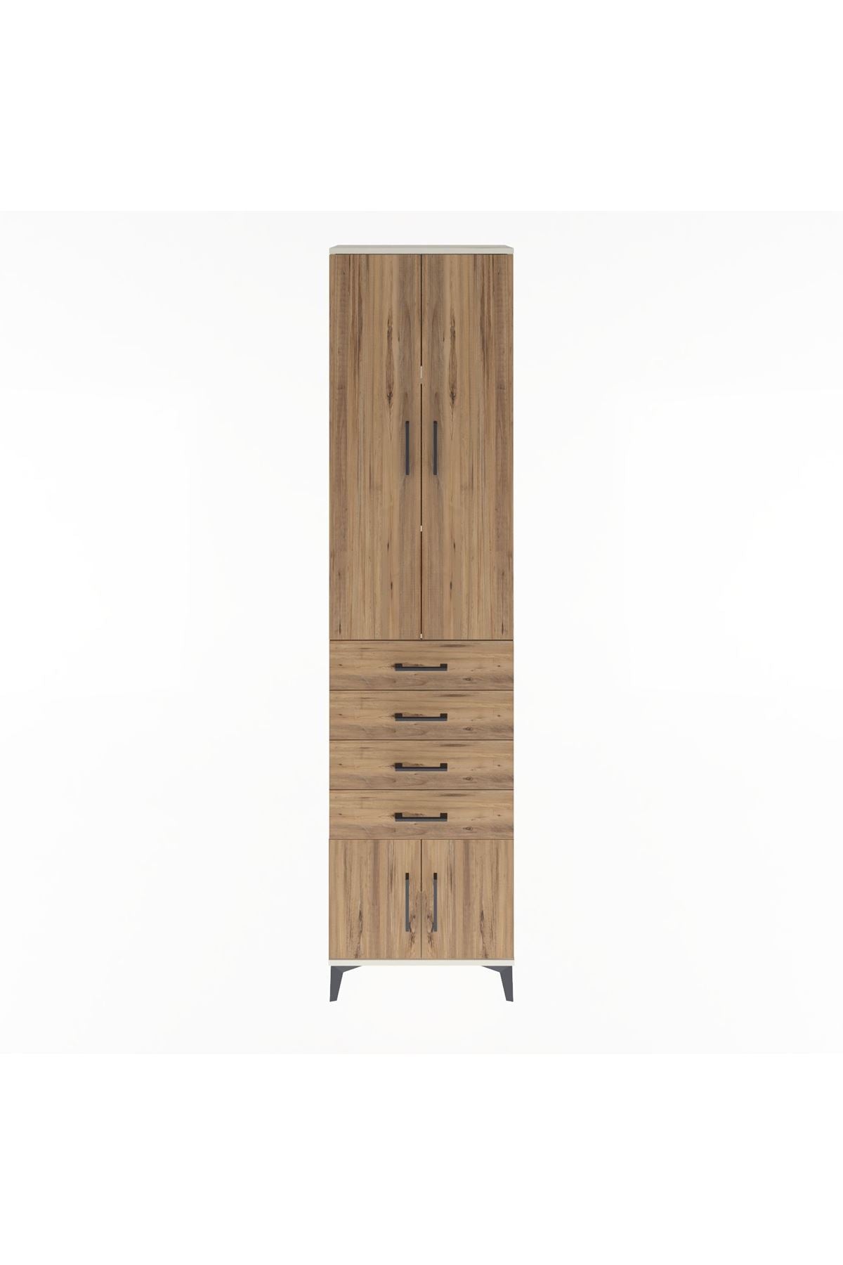 Arges Dolap 3 Raflı 4 Çekmeceli 4 Kapaklı 60x30x243 - S32M088V3A