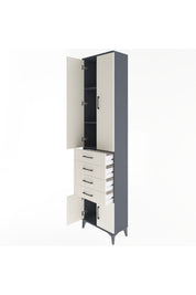 Arges Dolap 3 Raflı 4 Çekmeceli 4 Kapaklı 60x30x243 - S32M088V4A