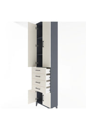 Arges Dolap 3 Raflı 4 Çekmeceli 4 Kapaklı 60x30x243 - S32M088V4A