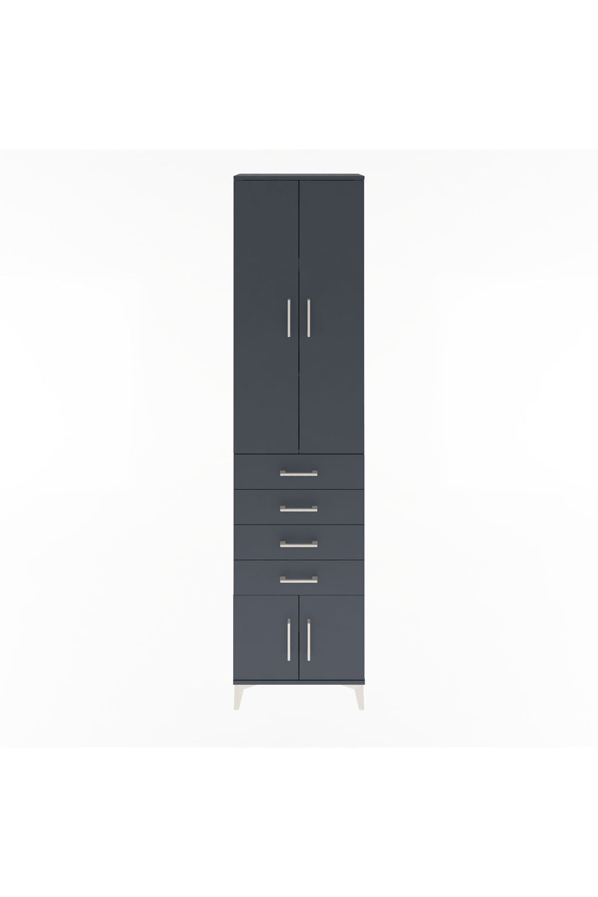 Arges Dolap 3 Raflı 4 Çekmeceli 4 Kapaklı 60x30x243 - S32M088V5A