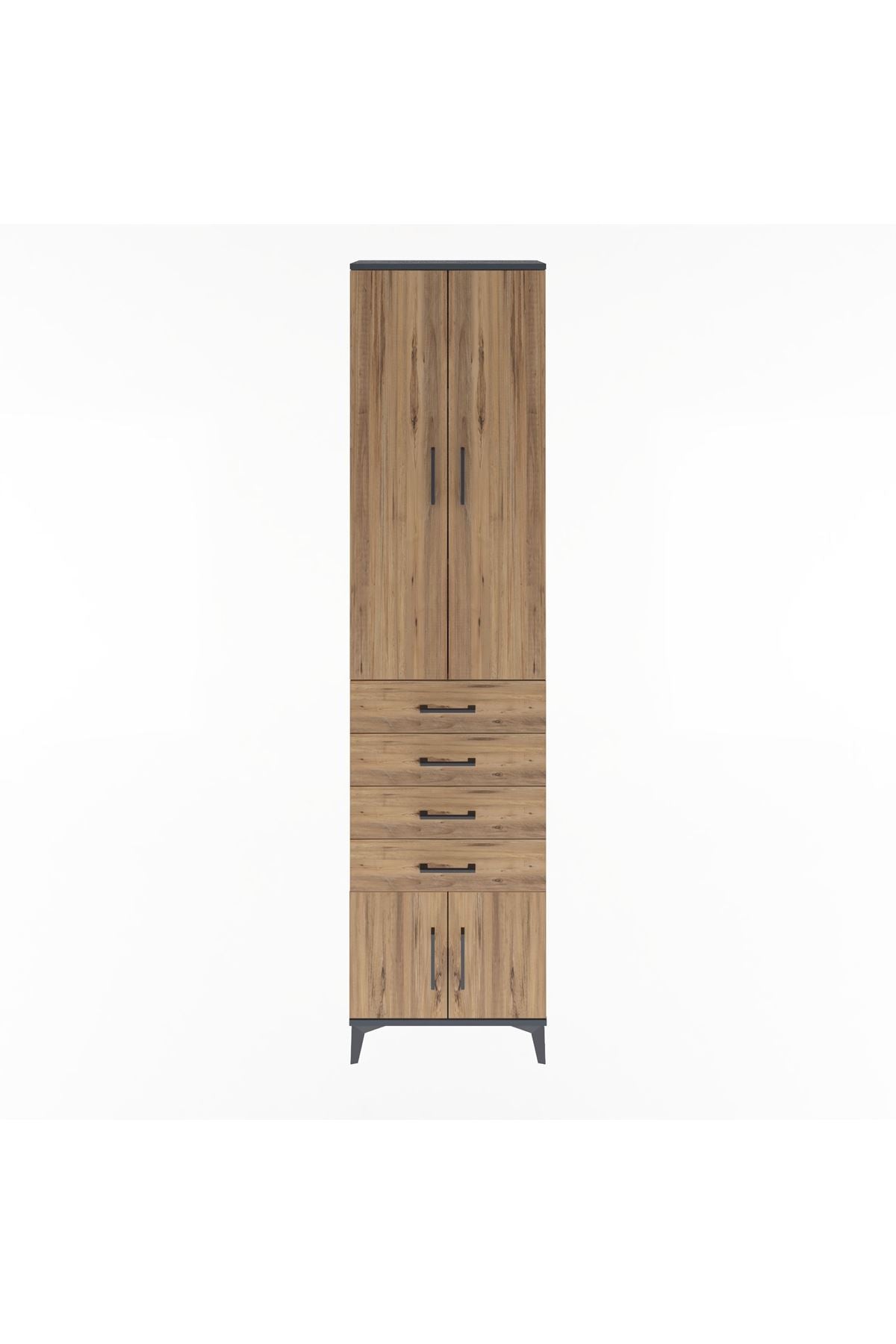 Arges Dolap 3 Raflı 4 Çekmeceli 4 Kapaklı 60x30x243 - S32M088V6A