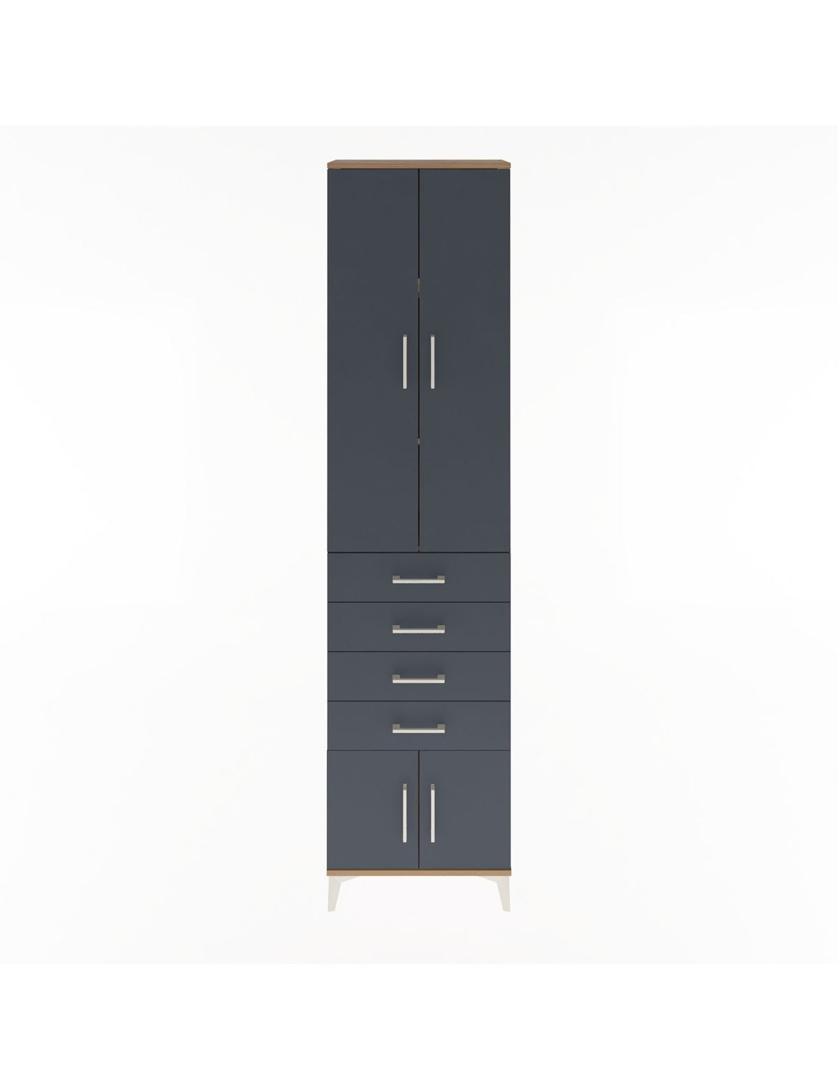 Arges Dolap 3 Raflı 4 Çekmeceli 4 Kapaklı 60x30x243 - S32M088V8A
