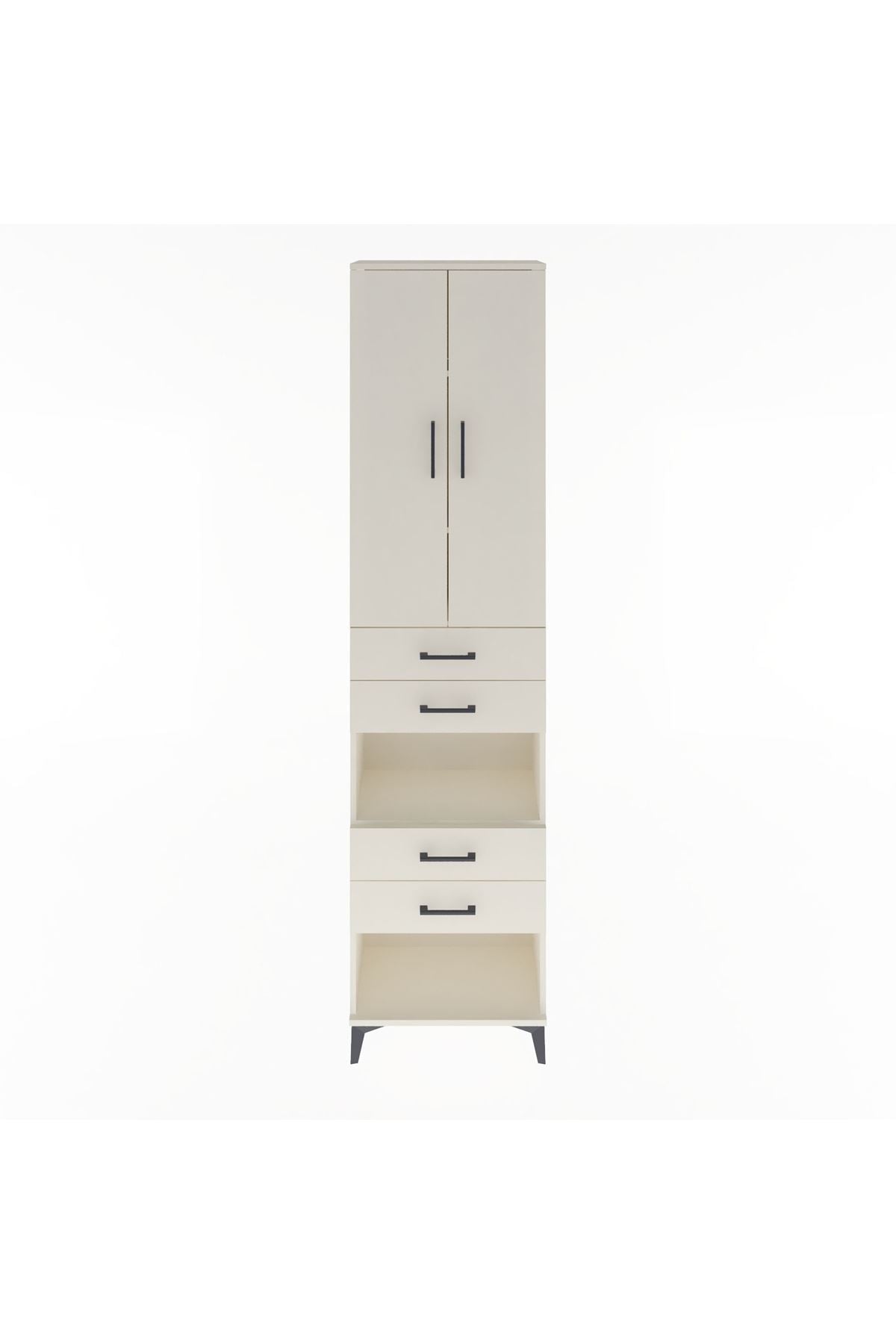 Arges Dolap 4 Raflı 4 Çekmeceli 2 Kapaklı 60x30x243 - S32M089V1A