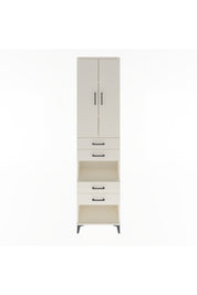 Arges Dolap 4 Raflı 4 Çekmeceli 2 Kapaklı 60x30x243 - S32M089V1A