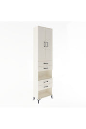 Arges Dolap 4 Raflı 4 Çekmeceli 2 Kapaklı 60x30x243 - S32M089V1A