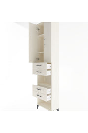 Arges Dolap 4 Raflı 4 Çekmeceli 2 Kapaklı 60x30x243 - S32M089V1A