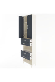 Arges Dolap 4 Raflı 4 Çekmeceli 2 Kapaklı 60x30x243 - S32M089V2A