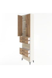Arges Dolap 4 Raflı 4 Çekmeceli 2 Kapaklı 60x30x243 - S32M089V3A