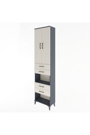 Arges Dolap 4 Raflı 4 Çekmeceli 2 Kapaklı 60x30x243 - S32M089V4A