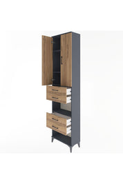 Arges Dolap 4 Raflı 4 Çekmeceli 2 Kapaklı 60x30x243 - S32M089V6A
