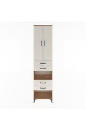 Arges Dolap 4 Raflı 4 Çekmeceli 2 Kapaklı 60x30x243 - S32M089V7A
