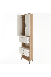 Arges Dolap 4 Raflı 4 Çekmeceli 2 Kapaklı 60x30x243 - S32M089V7A