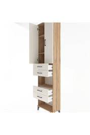 Arges Dolap 4 Raflı 4 Çekmeceli 2 Kapaklı 60x30x243 - S32M089V7A