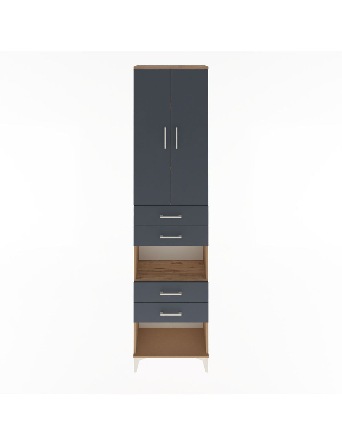 Arges Dolap 4 Raflı 4 Çekmeceli 2 Kapaklı 60x30x243 - S32M089V8A