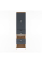 Arges Dolap 4 Raflı 4 Çekmeceli 2 Kapaklı 60x30x243 - S32M089V8A