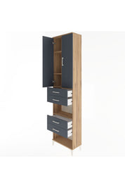 Arges Dolap 4 Raflı 4 Çekmeceli 2 Kapaklı 60x30x243 - S32M089V8A