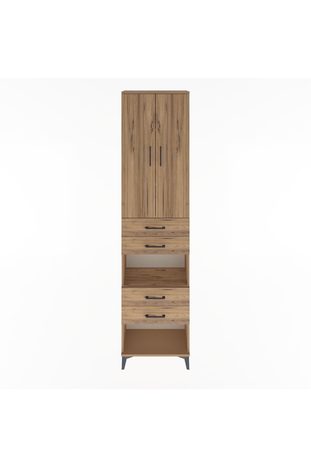 Arges Dolap 4 Raflı 4 Çekmeceli 2 Kapaklı 60x30x243 - S32M089V9A