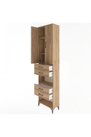 Arges Dolap 4 Raflı 4 Çekmeceli 2 Kapaklı 60x30x243 - S32M089V9A