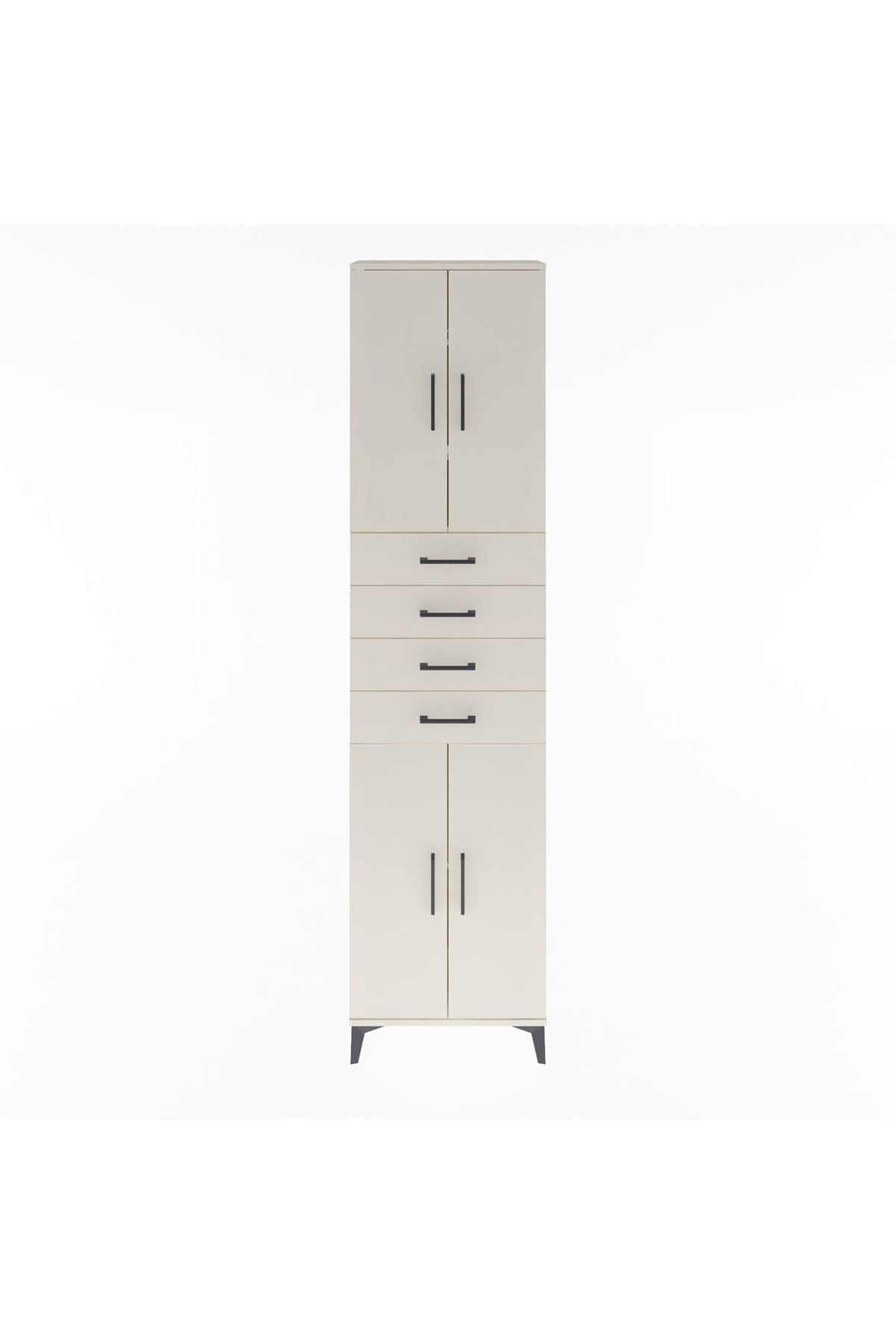 Arges Dolap 4 Raflı 4 Çekmeceli 4 Kapaklı 60x30x243 - S32M090V1A