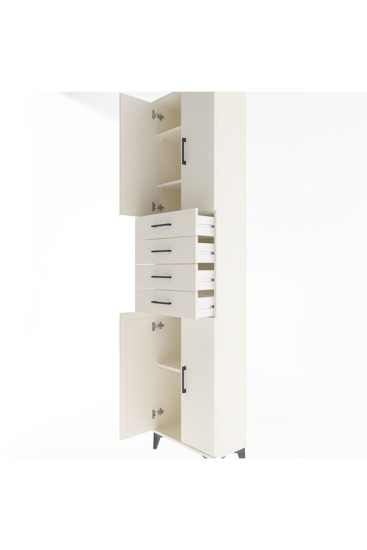 Arges Dolap 4 Raflı 4 Çekmeceli 4 Kapaklı 60x30x243 - S32M090V1A