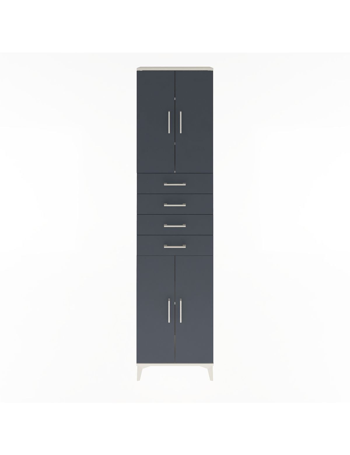 Arges Dolap 4 Raflı 4 Çekmeceli 4 Kapaklı 60x30x243 - S32M090V2A