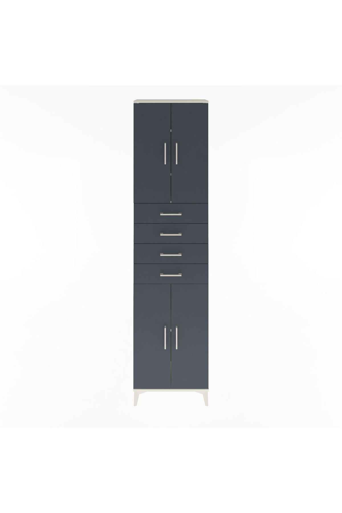 Arges Dolap 4 Raflı 4 Çekmeceli 4 Kapaklı 60x30x243 - S32M090V2A