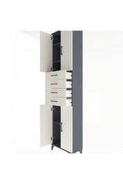 Arges Dolap 4 Raflı 4 Çekmeceli 4 Kapaklı 60x30x243 - S32M090V4A