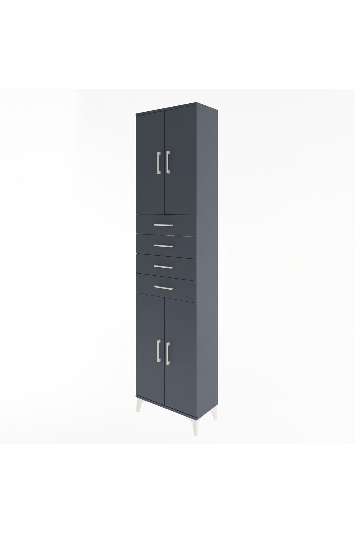 Arges Dolap 4 Raflı 4 Çekmeceli 4 Kapaklı 60x30x243 - S32M090V5A