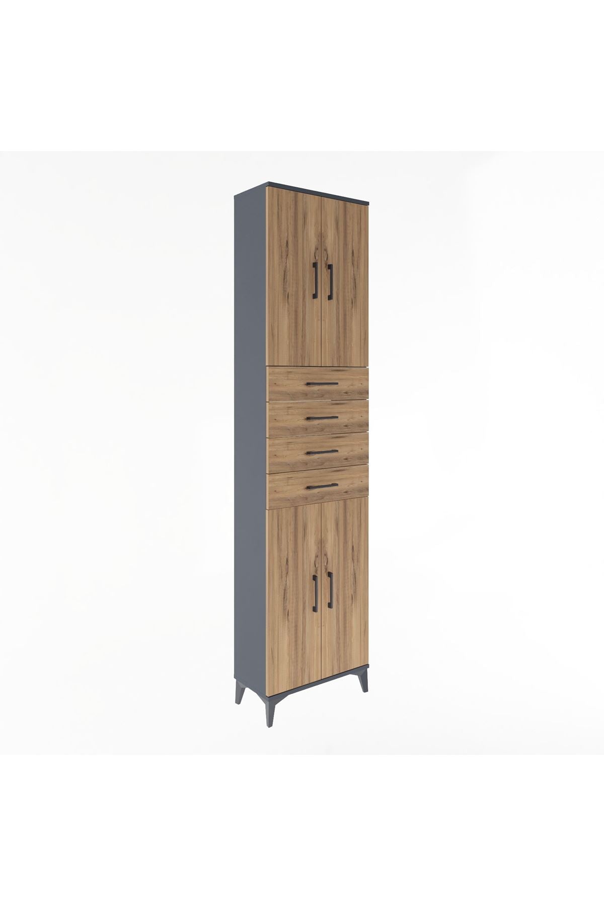 Arges Dolap 4 Raflı 4 Çekmeceli 4 Kapaklı 60x30x243 - S32M090V6A
