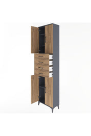 Arges Dolap 4 Raflı 4 Çekmeceli 4 Kapaklı 60x30x243 - S32M090V6A