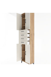 Arges Dolap 4 Raflı 4 Çekmeceli 4 Kapaklı 60x30x243 - S32M090V7A