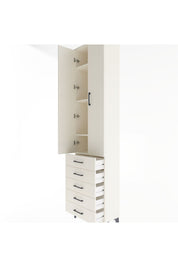 Arges Dolap 4 Raflı 5 Çekmeceli 2 Kapaklı 60x30x243 - S32M091V1A