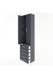 Arges Dolap 4 Raflı 5 Çekmeceli 2 Kapaklı 60x30x243 - S32M091V5A