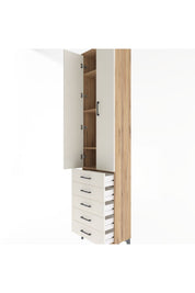Arges Dolap 4 Raflı 5 Çekmeceli 2 Kapaklı 60x30x243 - S32M091V7A