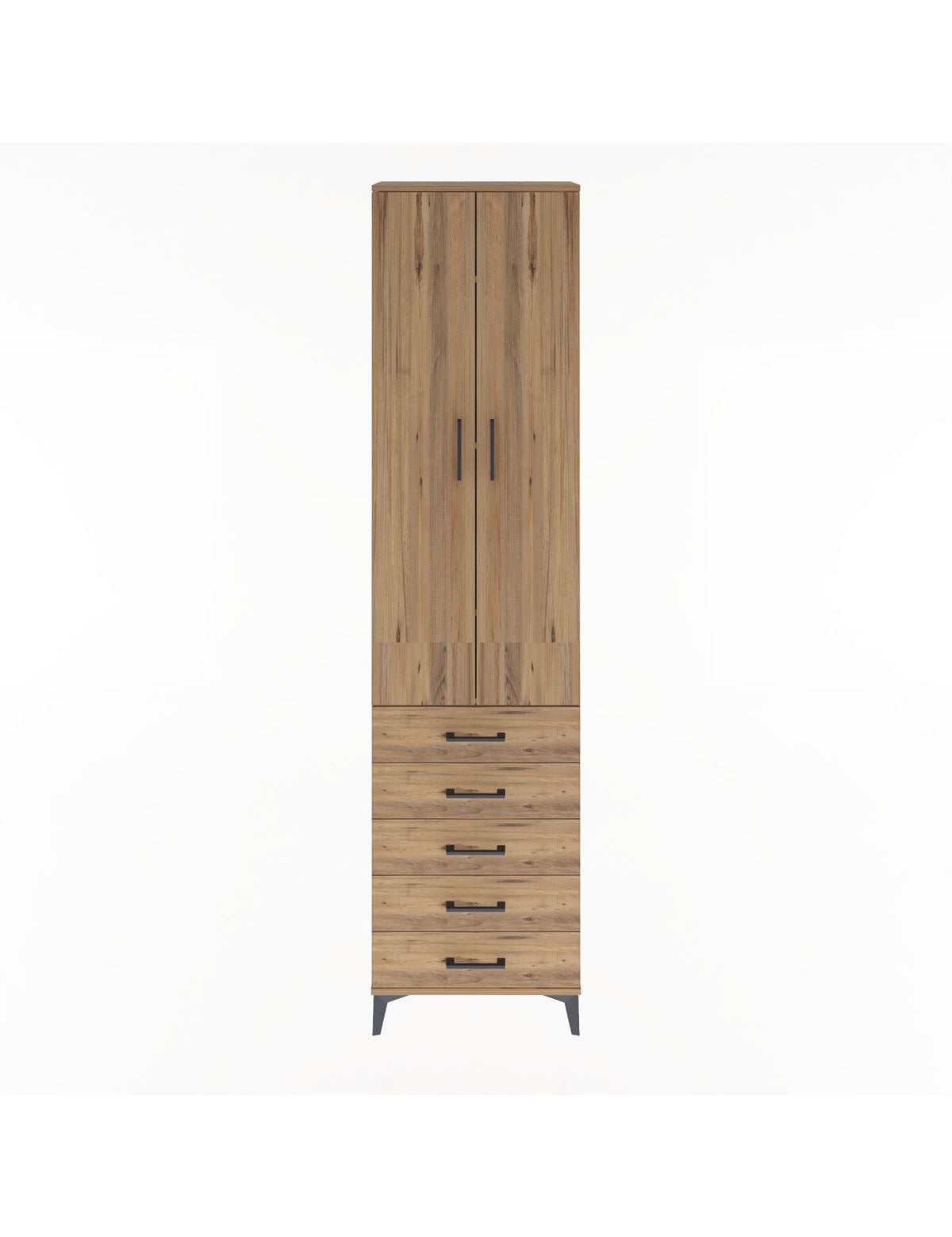 Arges Dolap 4 Raflı 5 Çekmeceli 2 Kapaklı 60x30x243 - S32M091V9A
