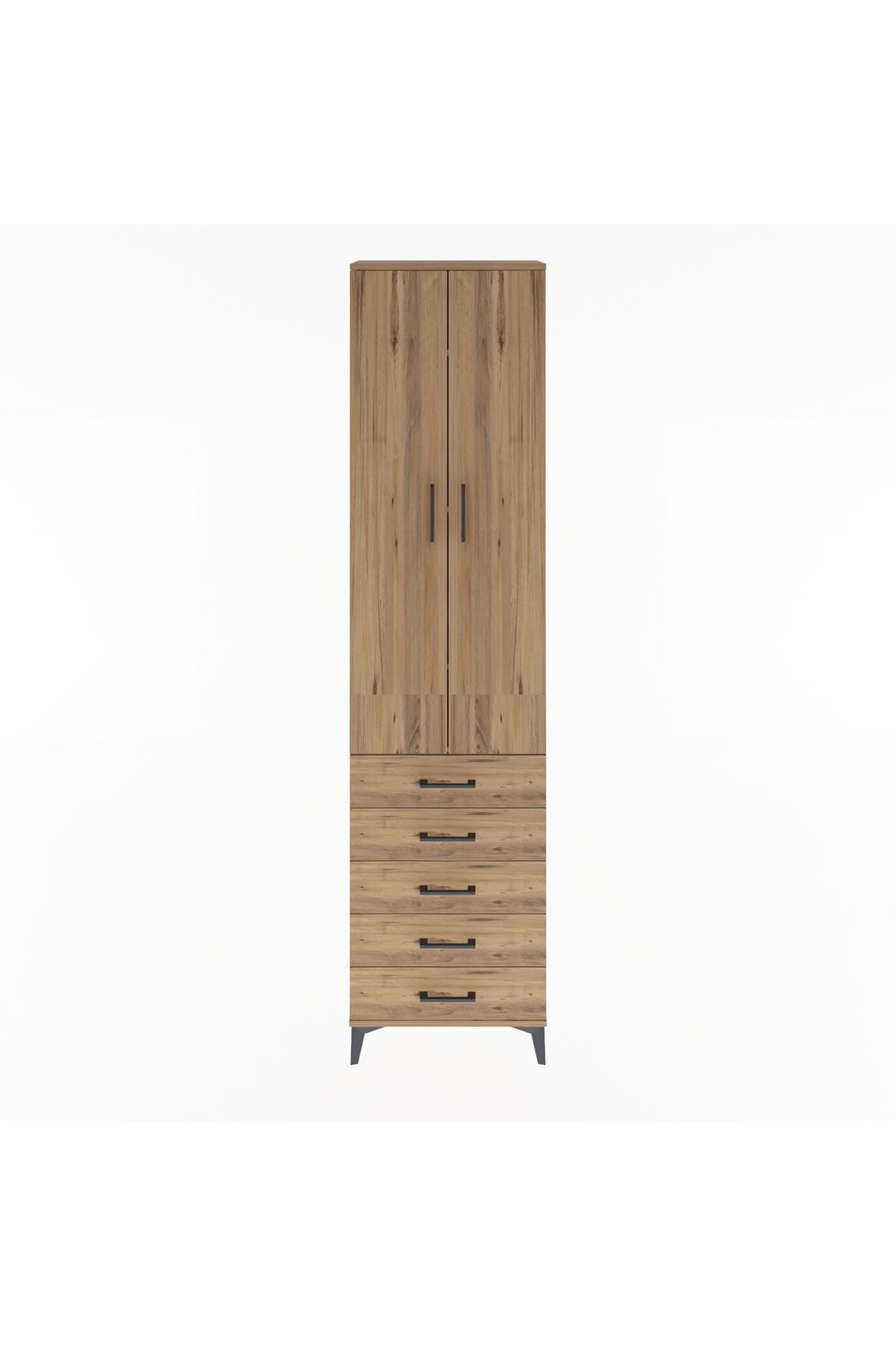Arges Dolap 4 Raflı 5 Çekmeceli 2 Kapaklı 60x30x243 - S32M091V9A