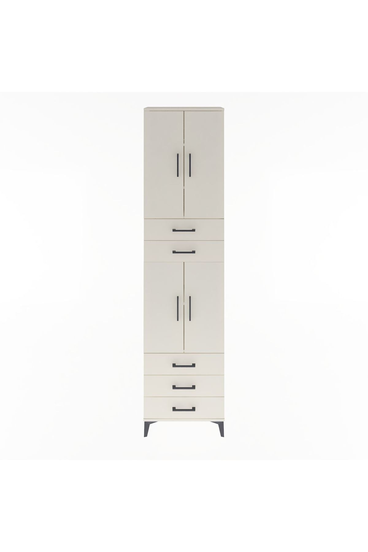 Arges Dolap 5 Raflı 5 Çekmeceli 4 Kapaklı 60x30x243 - S32M092V1A