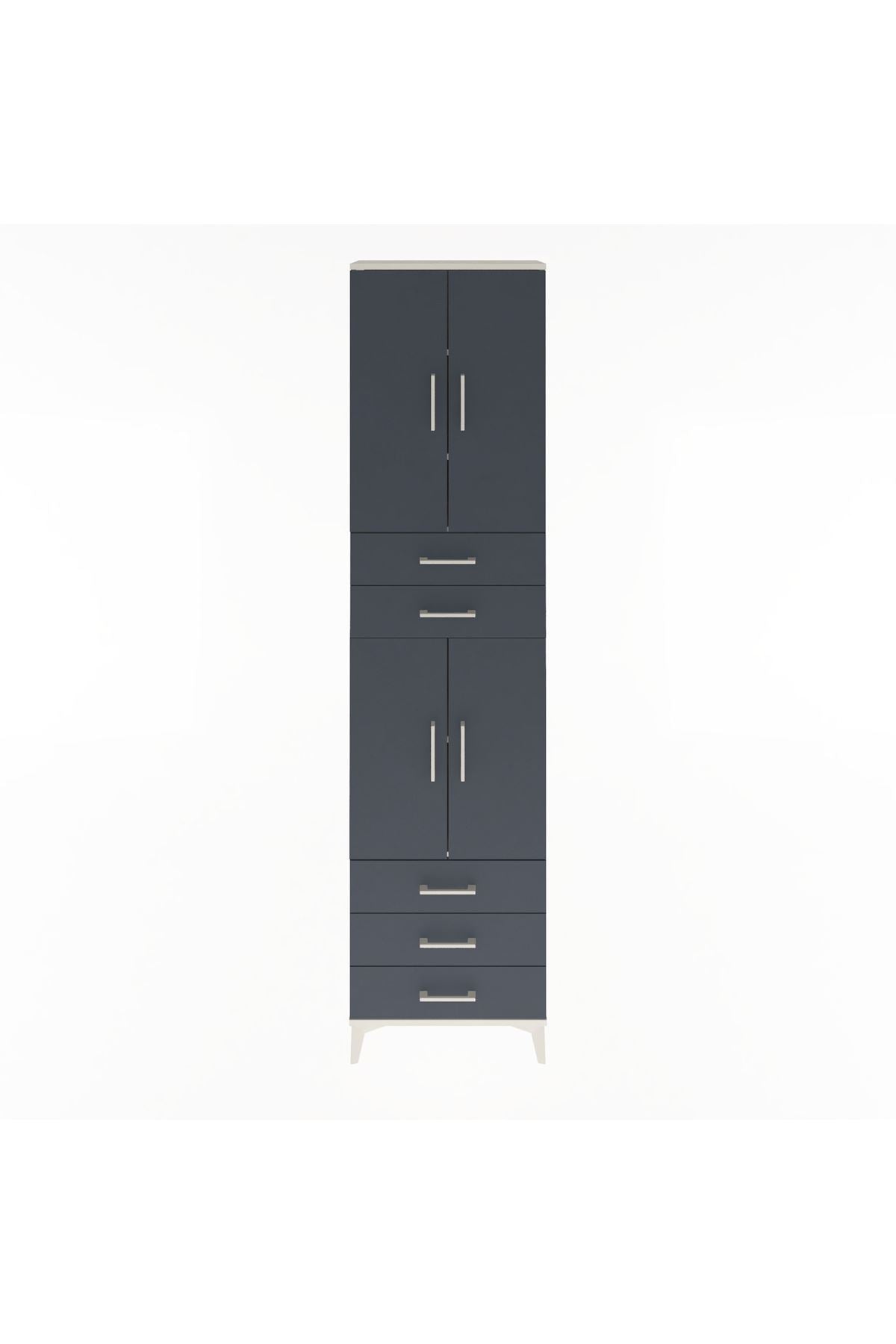 Arges Dolap 5 Raflı 5 Çekmeceli 4 Kapaklı 60x30x243 - S32M092V2A