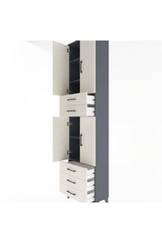 Arges Dolap 5 Raflı 5 Çekmeceli 4 Kapaklı 60x30x243 - S32M092V4A