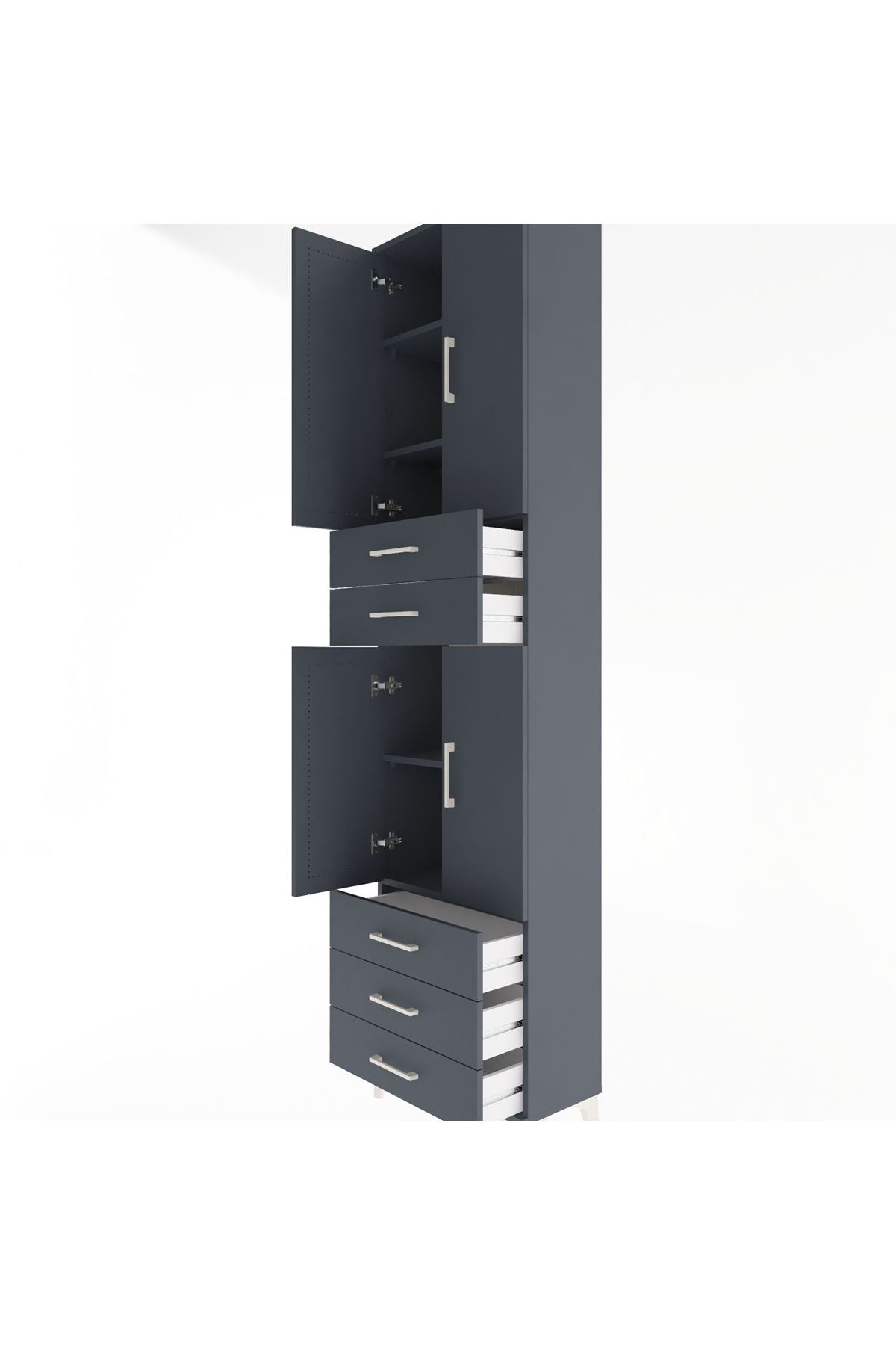 Arges Dolap 5 Raflı 5 Çekmeceli 4 Kapaklı 60x30x243 - S32M092V5A